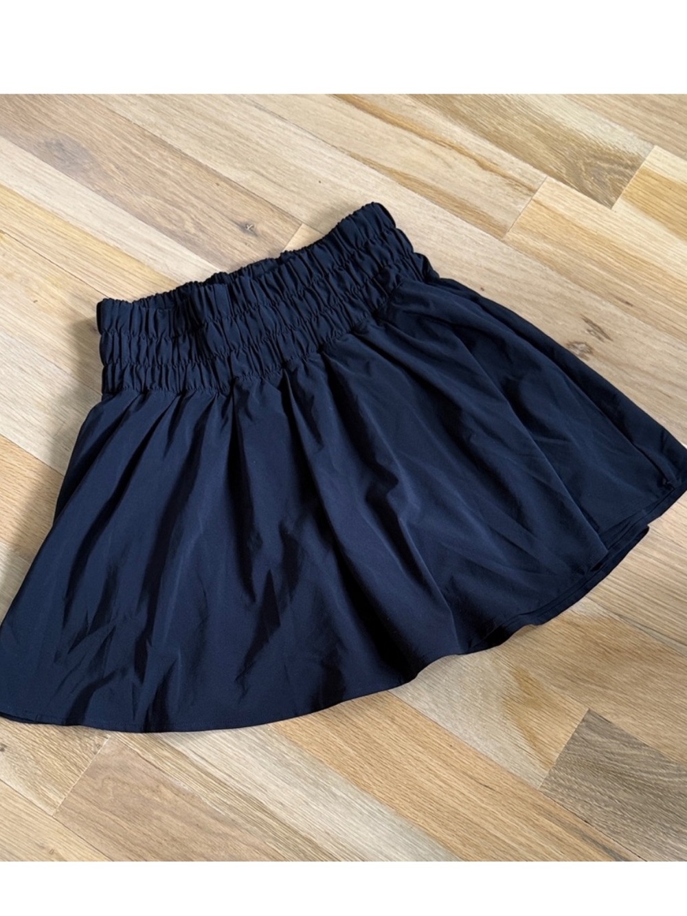 CRZ Yoga Black Skort with Smocked Waist